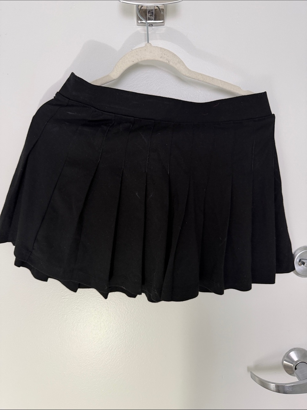 PINK Victoria's Secret Black Pleated Skater Mini Skirt
